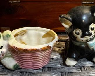 Vintage Planters and Animal Figures