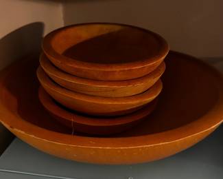 Wooden Salad Bowl Set