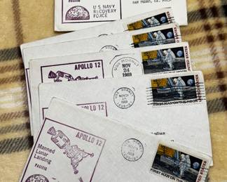 Apollo 12 U.S. Navy Recovery Force Manned Lunar Landing Postal Covers