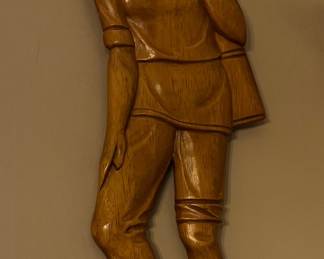 Vintage Wooden Wall Figures