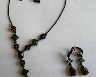 Vintage Avon Nina Ricci necklace and earrings- Victorian style