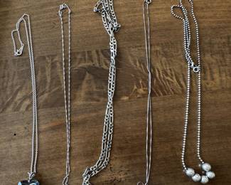 Sterling silver necklaces and chains