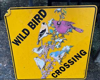 Wild Bird Crossing Sign
