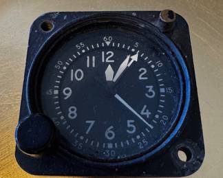 Waltham mechanical aircraft clock