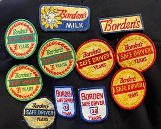 Vintage Borden's Safe Driving Patches