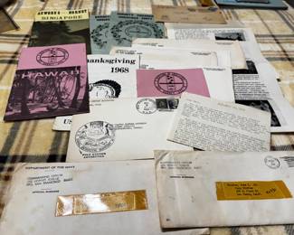 Navy USS Hornet postal covers, Thanksgiving /Chrsitmas programs