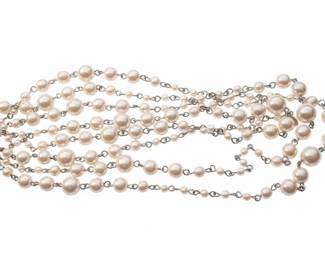 MultiStrand Faux Pearl Necklace