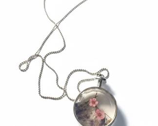 Pressed Flower Locket Necklace