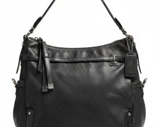 Coach Black Leather Hobo Shoulder Bag