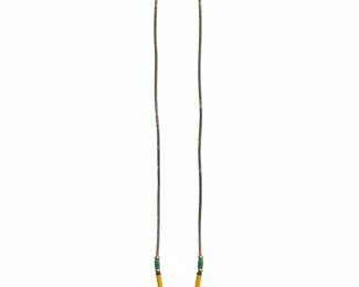 Native American Style Beaded Necklace with Feather Pendant
