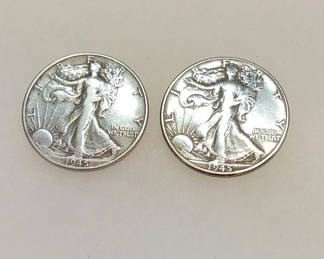 Lot 778: 1940s Walking Liberty Half Dollars (39.0dwt)