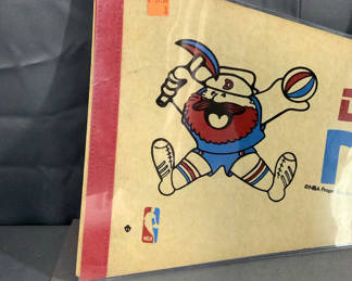Lot 886: Vintage Basketball Pennants - Pacers / Nuggets / Kings