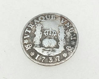 Lot 776: 1737 "Pieces of Eight" Pillar Dollar / Spanish Silver Dollar (2+dwt)
