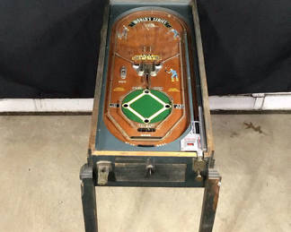 Lot 877: Rock-Ola World Series Pinball Machine with Manuals and Documents