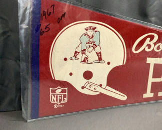 Lot 890: Vintage Football Pennants - Patriots