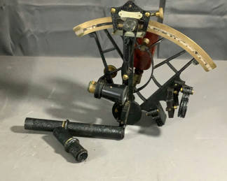 Lot 898: Antique Hezzanith Sextant w/Wood Box