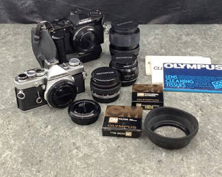 Lot 905: SLR Olympus OM-1 And OM-3 Film Cameras