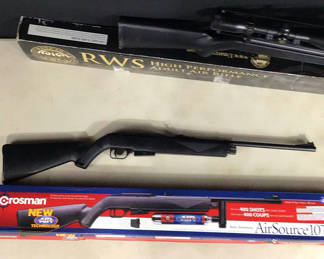Lot 951: RWS Pellet Air Rifle / Crosman AirSource 1077 CO2 Rifle