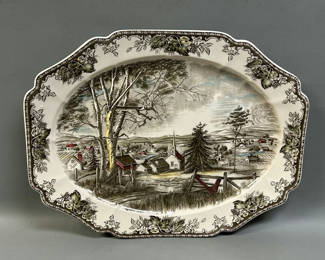 Lot 50: Johnson Bros Friendly Village Oversized Platter 