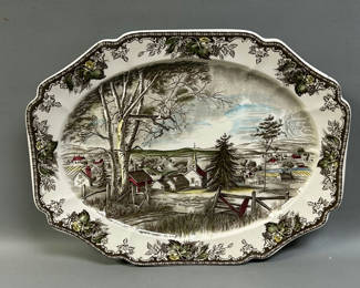 Lot 53: Johnson Bros Friendly Village Oversized Platter 