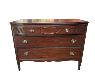 Lot 57: Vintage Three Drawer Dresser 