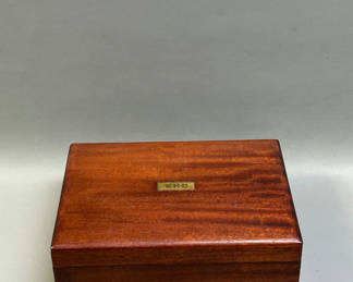 Lot 6: Antique Humidor Box with Milk Glass Lining 