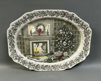 Lot 49: Johnson Bros Merry Christmas Oversized Platter 