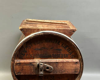 Lot 14: Antique "New Style" White Cedar Butter Churn