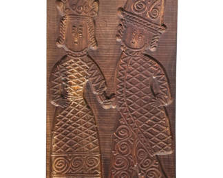 Lot 3: Antique Dutch Folk Art Large Carved Wooden Mold 