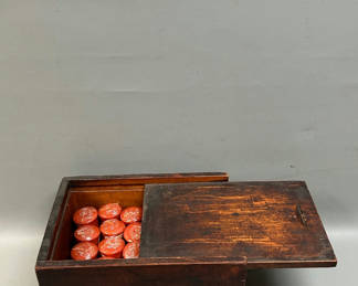 Lot 13: Antique Slide Lid Candle Box