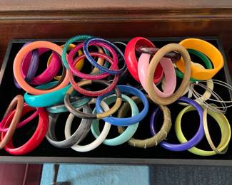 Vintage chunky bangle bracelets