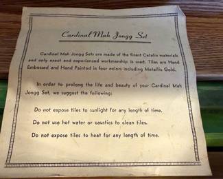 Cardinal Mah Jongg Set