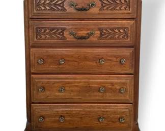 Vintage Oak Sumter Cabinet Co. Chest Of Drawers
