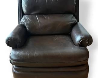 Dark Brown Faux Leather Recliner