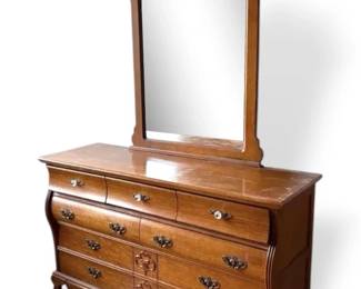 Dresser With Attached Mirror