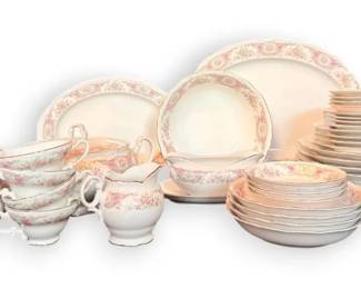 Style House Pompadour Fine China Pink Floral Pattern