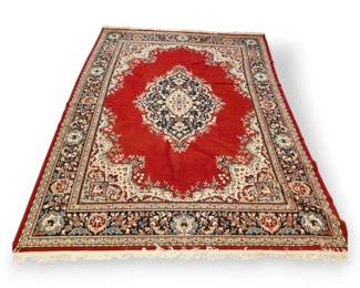 Safir Collection Large Red Floral Rug 8 X 112 