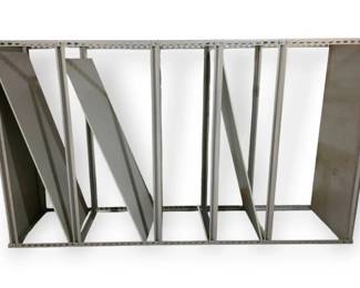 Tall 85 Metal 6 Shelf Storage With Solid Shelf Inserts