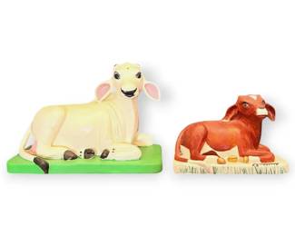 Two Porcelain Cows