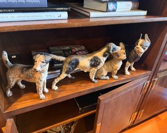 Assortment of authentic antique door stops