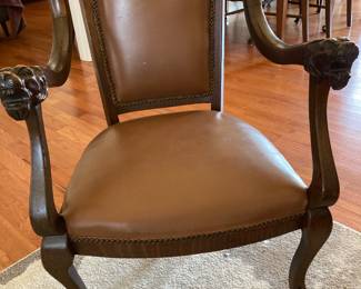 Antique claw footed chair. 