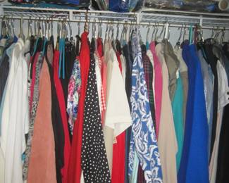 Selection of many clothing items