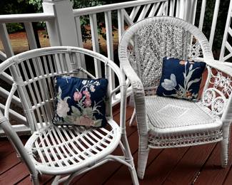 various wicker furniture