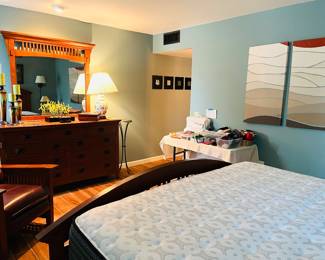 Mission style dresser