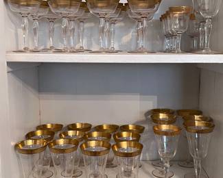 Tiffin-Franciscan “Rambler Rose” Crystal Stemware — Complete 39-Piece Set