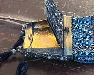 Whiting & Davis Sterling Mesh Compact/Makeup Purse