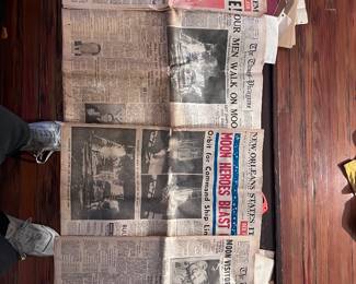 Apollo 11 Mission Newspaper Lot (New Orleans Times-Picayune & States-Item, July 1969)