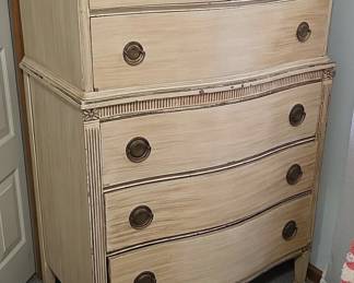 Curved Front Six Drawer Dresser
