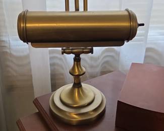 Brass Bankers Lamp