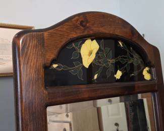 Vintage Floral Cheval Mirror third image